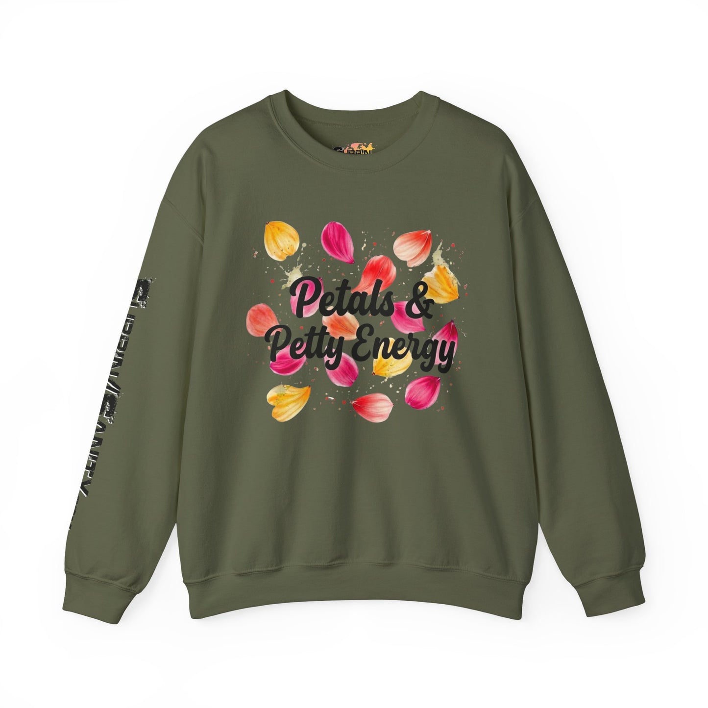 "Petals & Petty Energy" — Cozy Crewneck