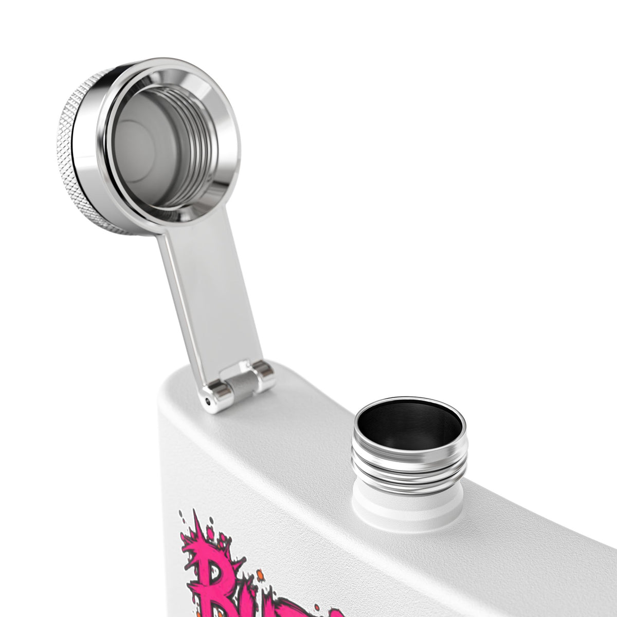 I Buried My Last Fuck Right Here 6oz Stainless Steel Flask | Sarcastic Gothic Statement Flask by Subbin4Sanity
