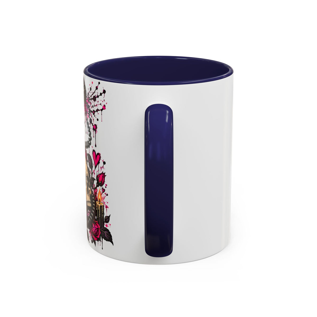 Karma’s Calling Coffee Mug | Gothic Skull & Telephone Ceramic Mug by Subbin4Sanity