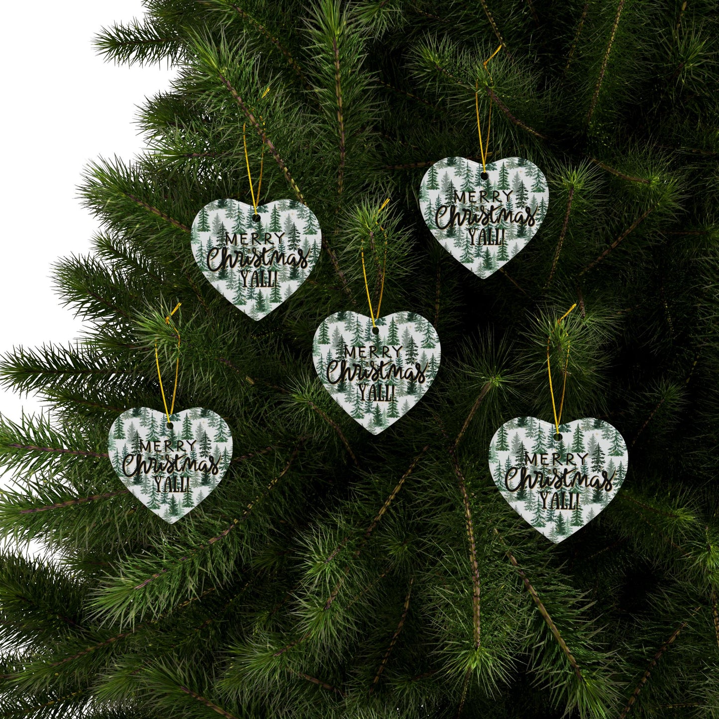 Merry Christmas Y’all Ceramic Ornament | Southern Holiday Tree Decor & Festive Keepsake by Subbin4Sanity