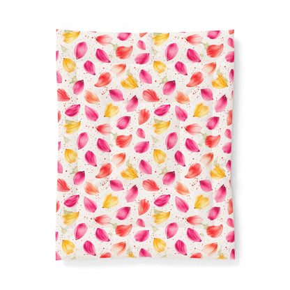 Watercolor Spring Petals Pattern – Splatter Bloom Collection – Comforter