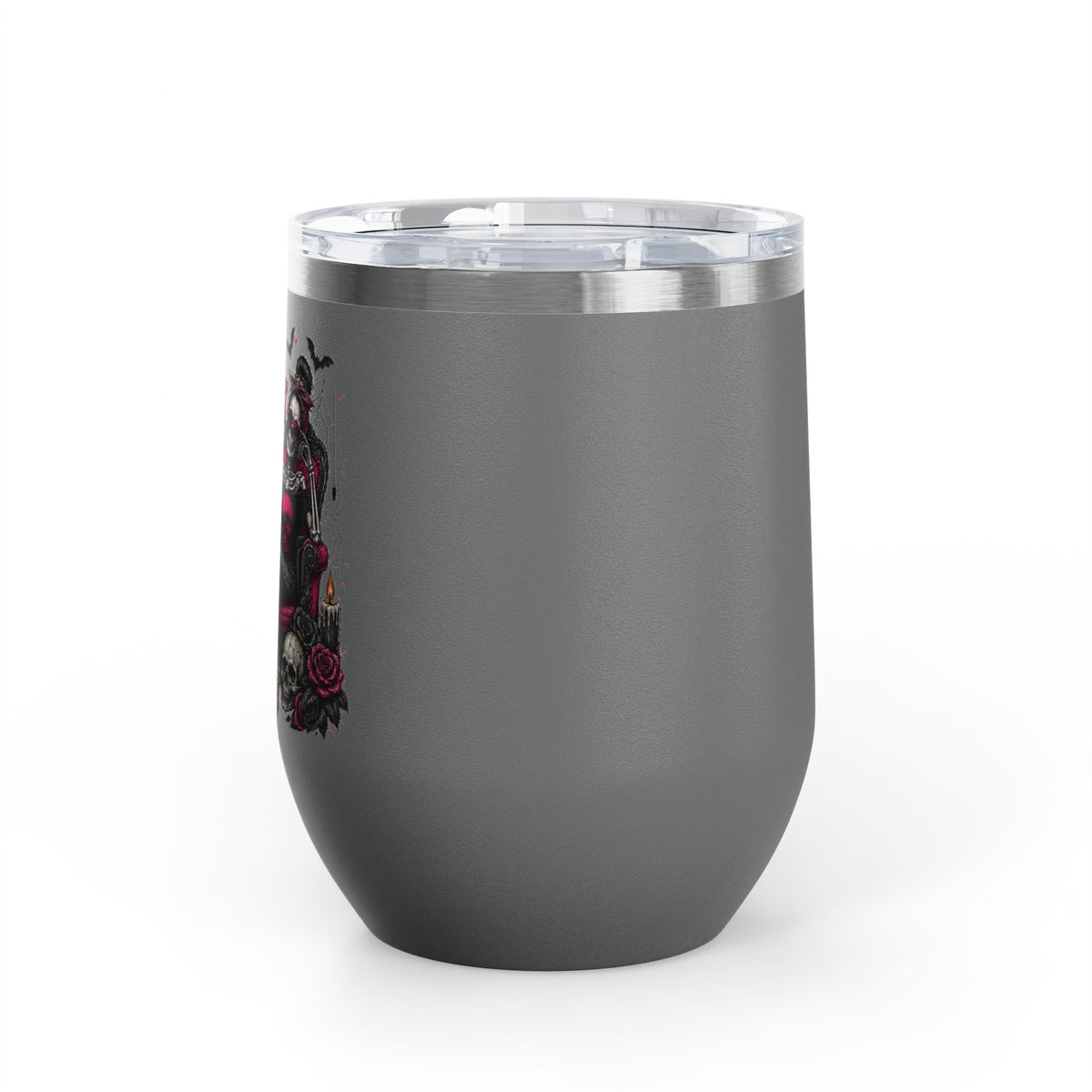 If Karma Needs Help, Call Me 12oz Wine Tumbler | Sarcastic Gothic Stainless Steel Cup by Subbin4Sanity