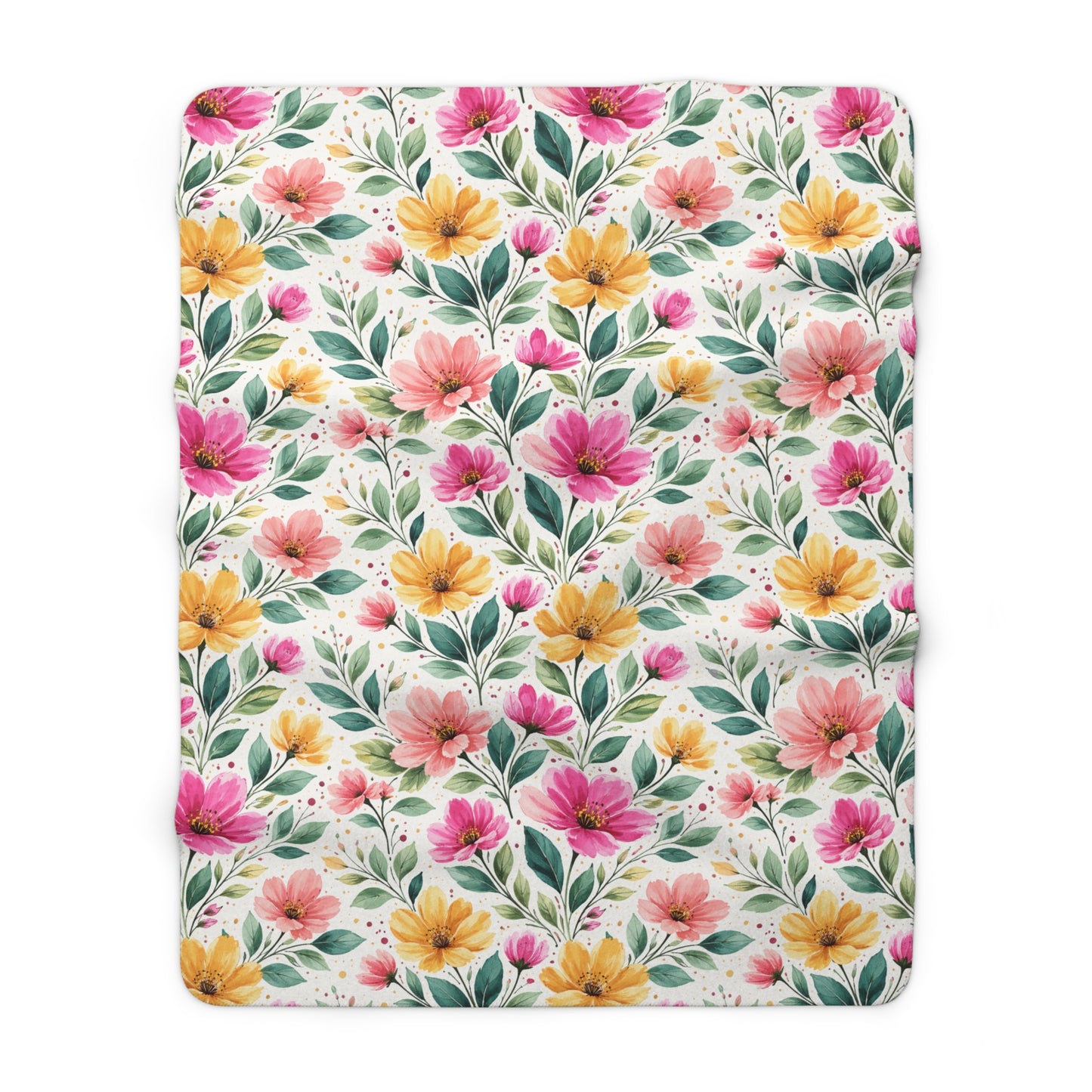 Watercolor Wildflower Garden Pattern – Splatter Bloom Collection – Original Seamless Design By Subbin4Sanity