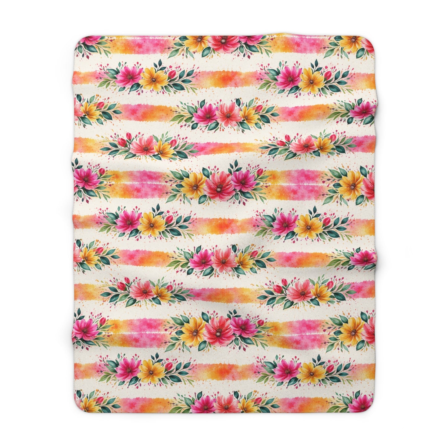 Wildflower Garden Stripe Pattern – Splatter Bloom Collection – Original Seamless Design By Subbin4Sanity
