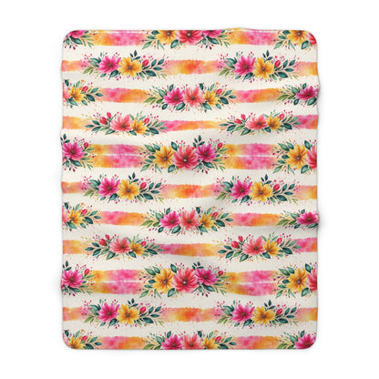 Wildflower Garden Stripe Pattern – Splatter Bloom Collection – Original Seamless Design By Subbin4Sanity