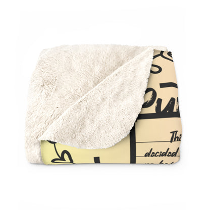 Custom Valentines Sherpa Fleece Blanket