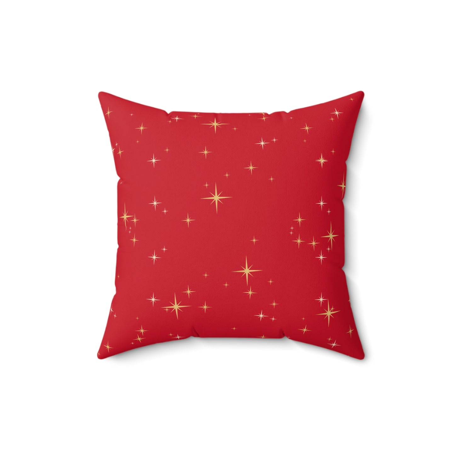 Christmas red Pillowcase & Pillow Insert with star pattern "merry chritmas yall"