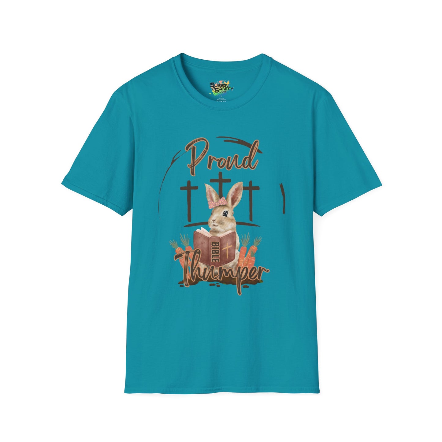 "Proud Bible Thumper" Faith T-Shirt – Cute Graphic Tee | Unisex Softstyle Easter Day Shirt