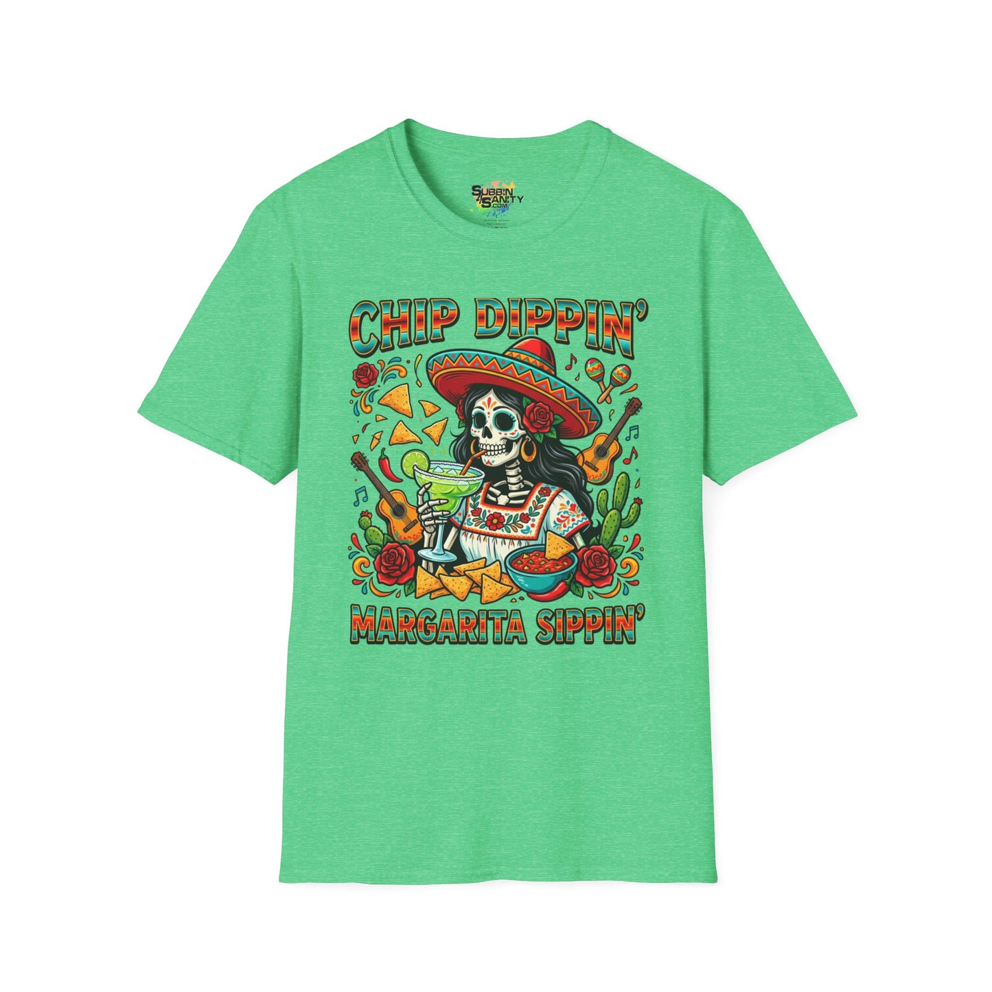 "Chip Dippin Margarita Sippin" (Square) | Unisex Softstyle T-Shirt