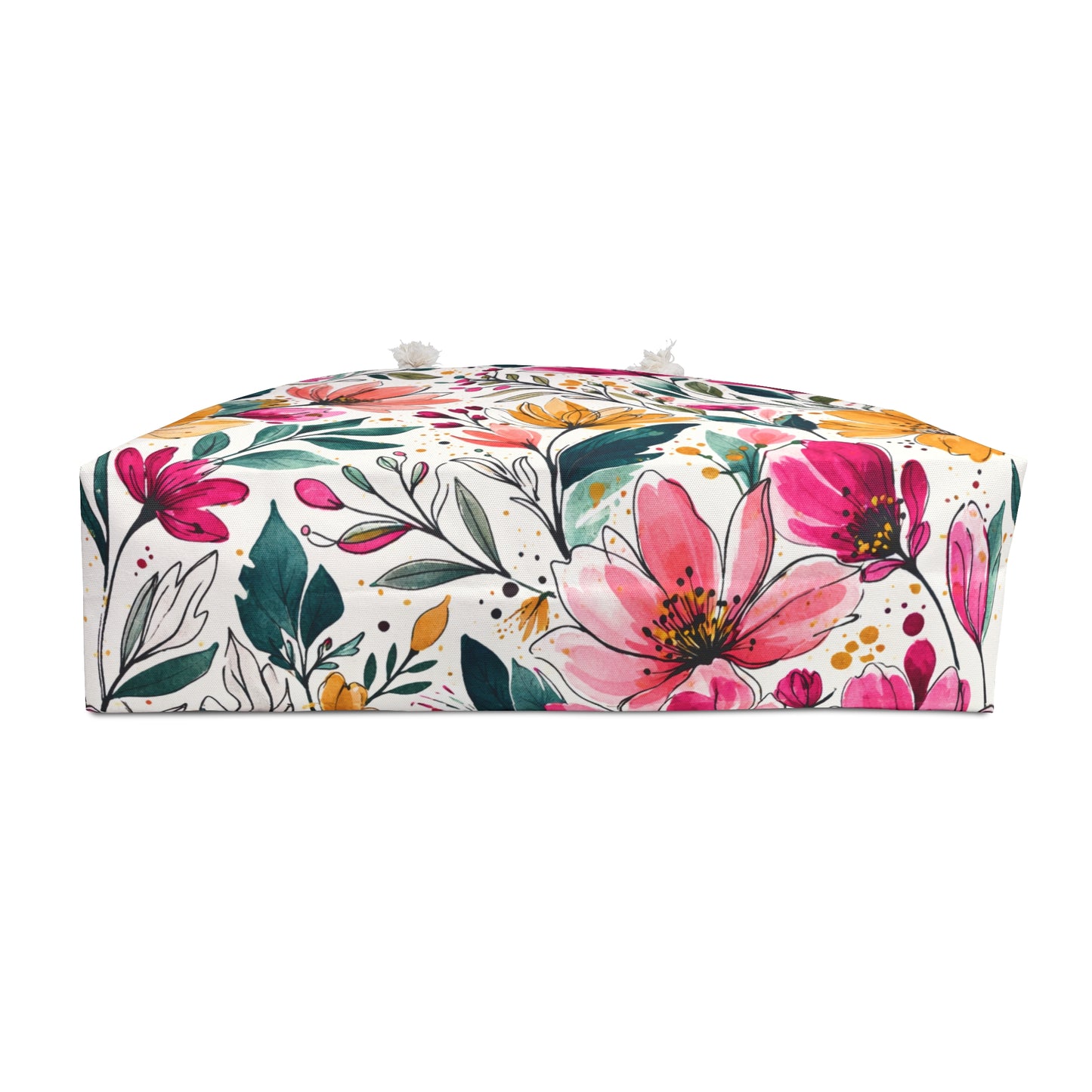Modern Botanical Wildflower Pattern – Splatter Bloom Collection – Weekender Travel Tote Bag