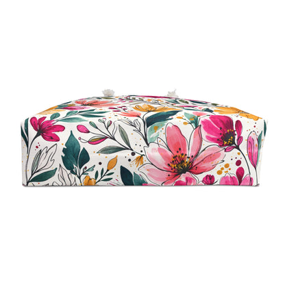 Modern Botanical Wildflower Pattern – Splatter Bloom Collection – Weekender Travel Tote Bag