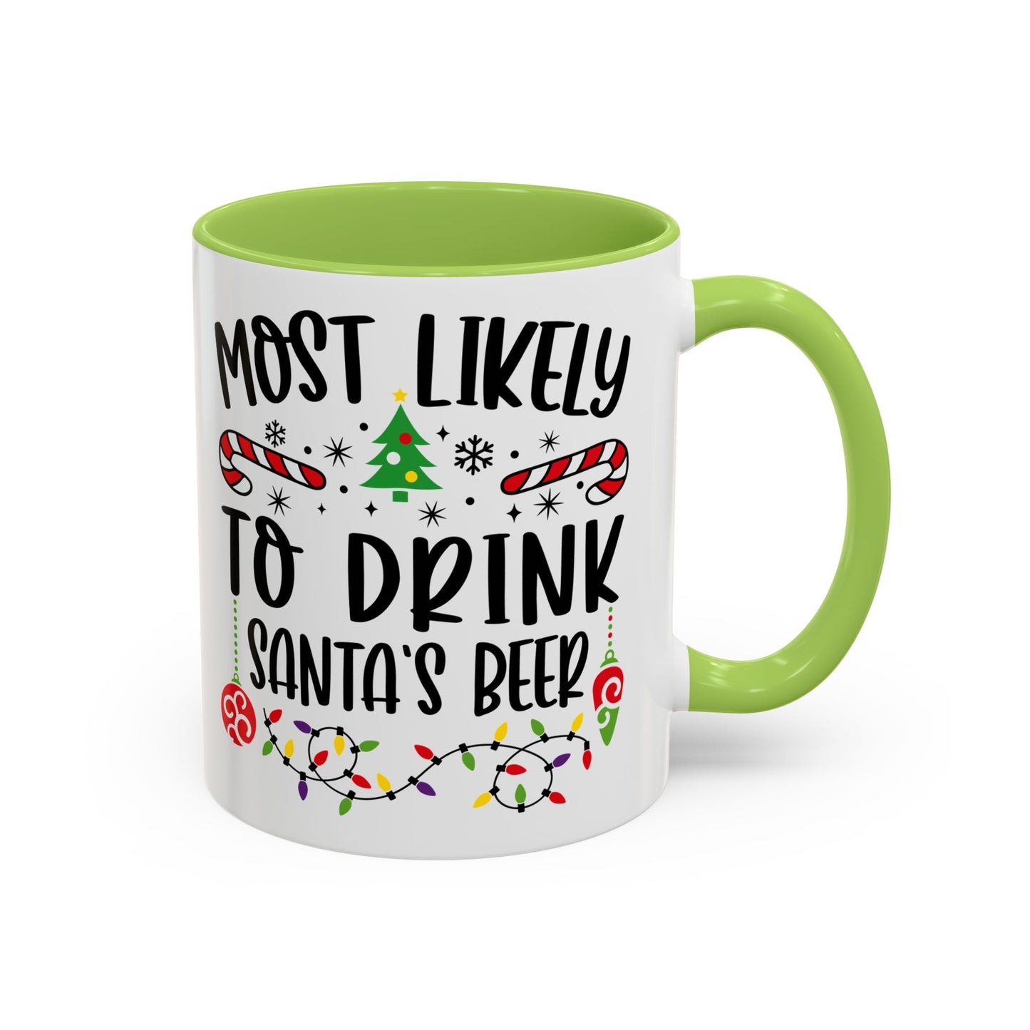Christmas Coffee Mug, 11oz, "To drink Santa's beer"