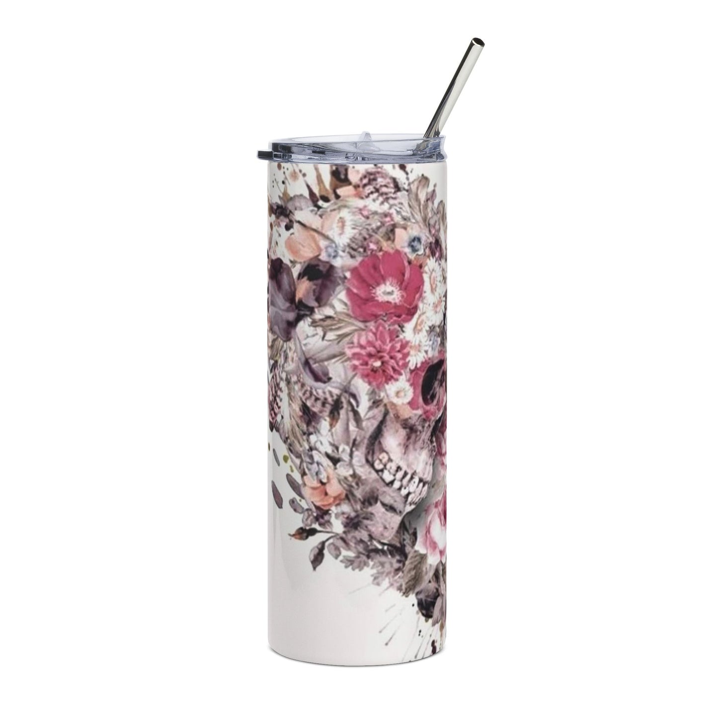 20oz Skinny Tumbler — Heart Skeleton Travel Cup