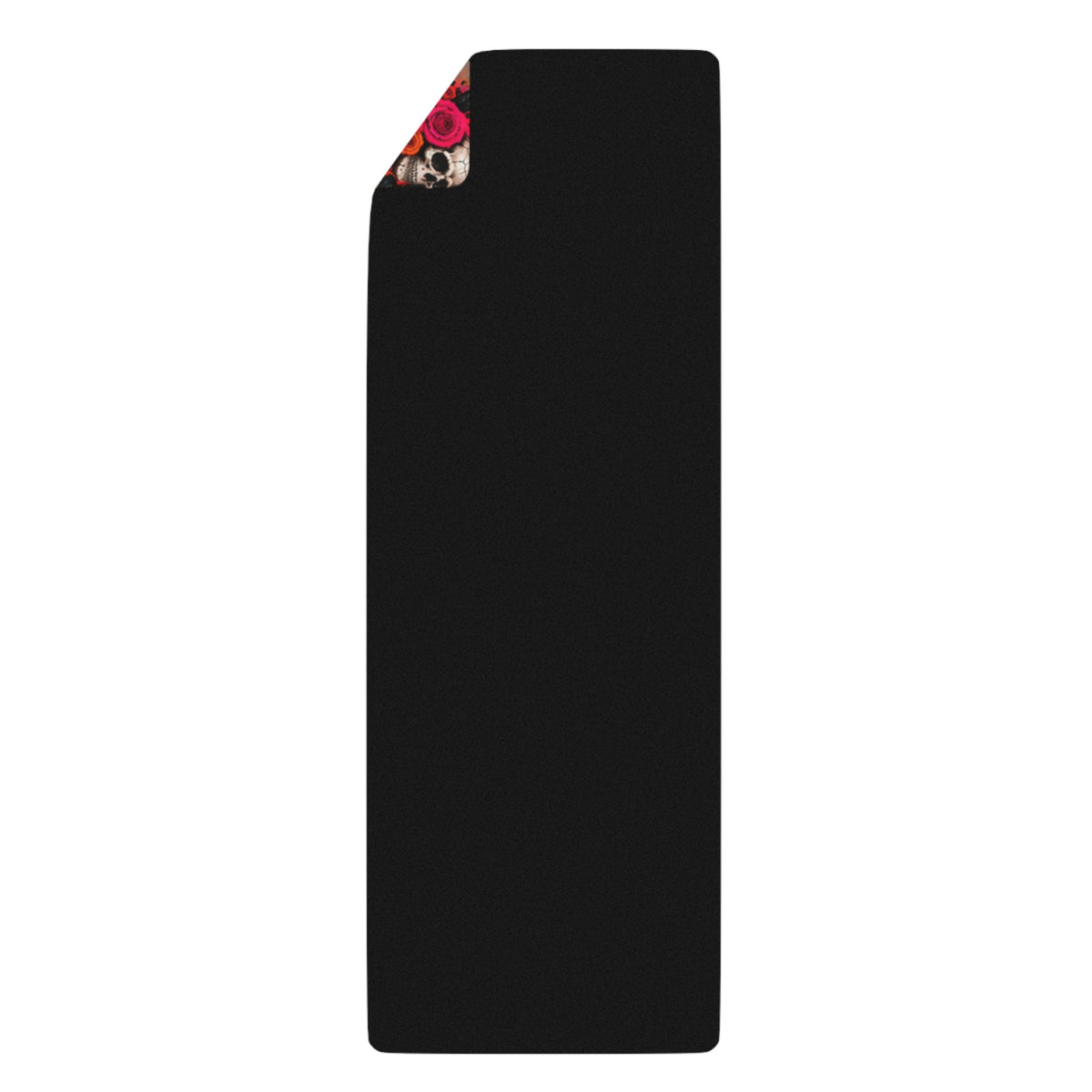Deadly Blooms Rubber Yoga Mat | Gothic Floral Skull Workout Mat by Subbin4Sanity