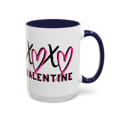 XOXO Valentine Accent Coffee Mug — 11oz & 15oz