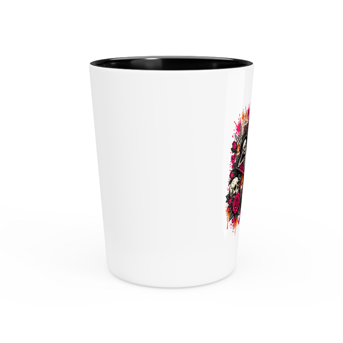 Dead & Unbothered Shot Glass | Gothic Skeleton Drinking Glass by Subbin4Sanity