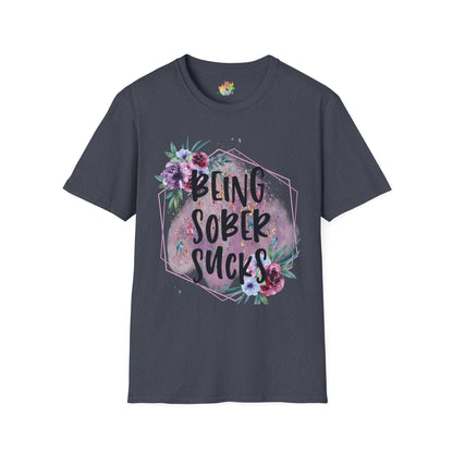 Being Sober Sucks Graphic T-Shirt | Funny Dark Humor Statement Tee by Subbin4Sanity