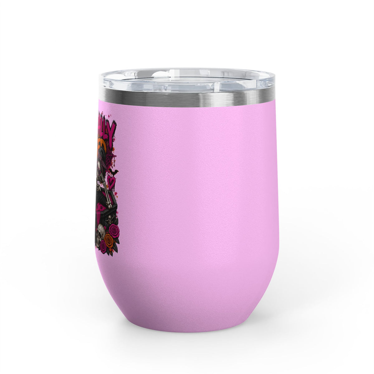 Emotionally Deceased 12oz Wine Tumbler | Dark Humor Gothic Stainless Steel Cup by Subbin4Sanity