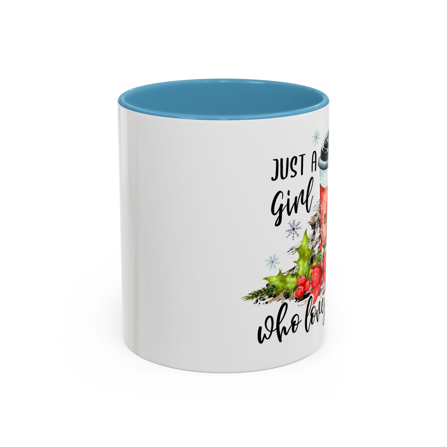 Christmas Coffee Mug, 11oz, "Just a girl who loves winter!"