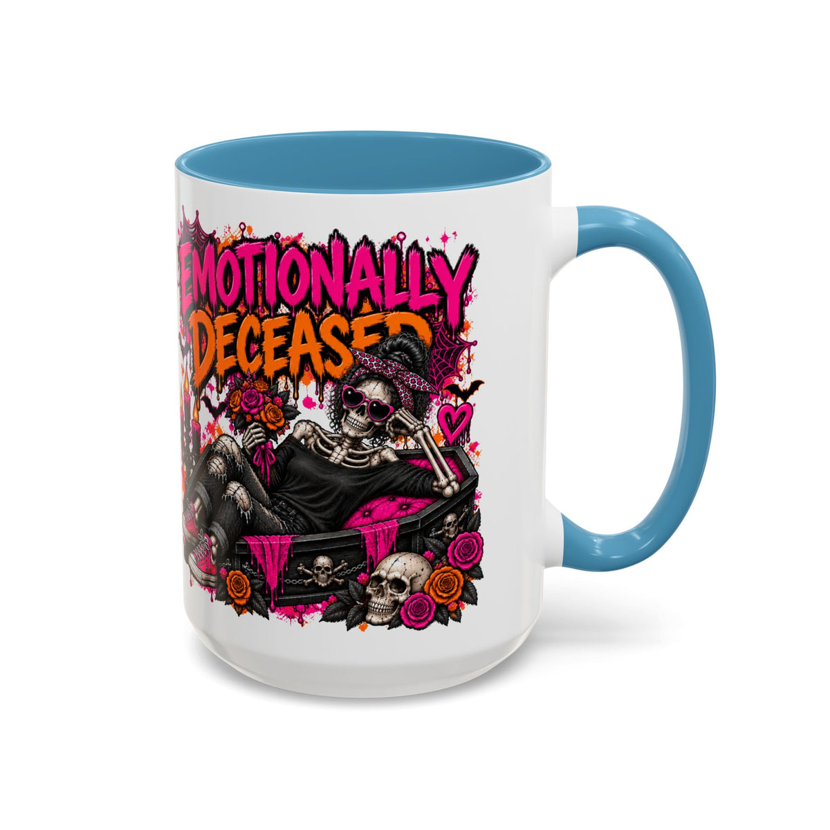 Emotionally Deceased Coffee Mug | Sarcastic Gothic Ceramic Mug by Subbin4Sanity