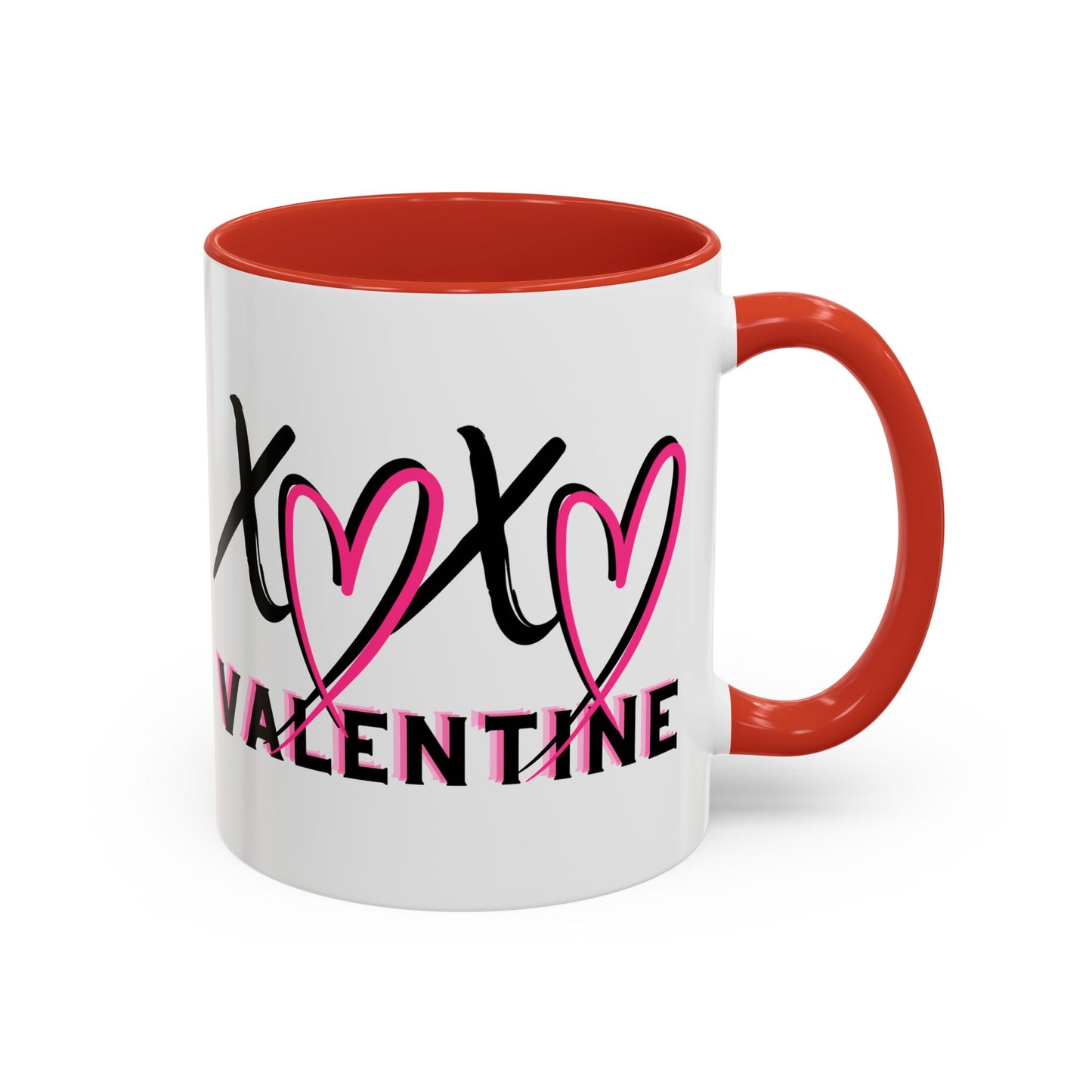 XOXO Valentine Accent Coffee Mug — 11oz & 15oz