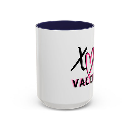 XOXO Valentine Accent Coffee Mug — 11oz & 15oz