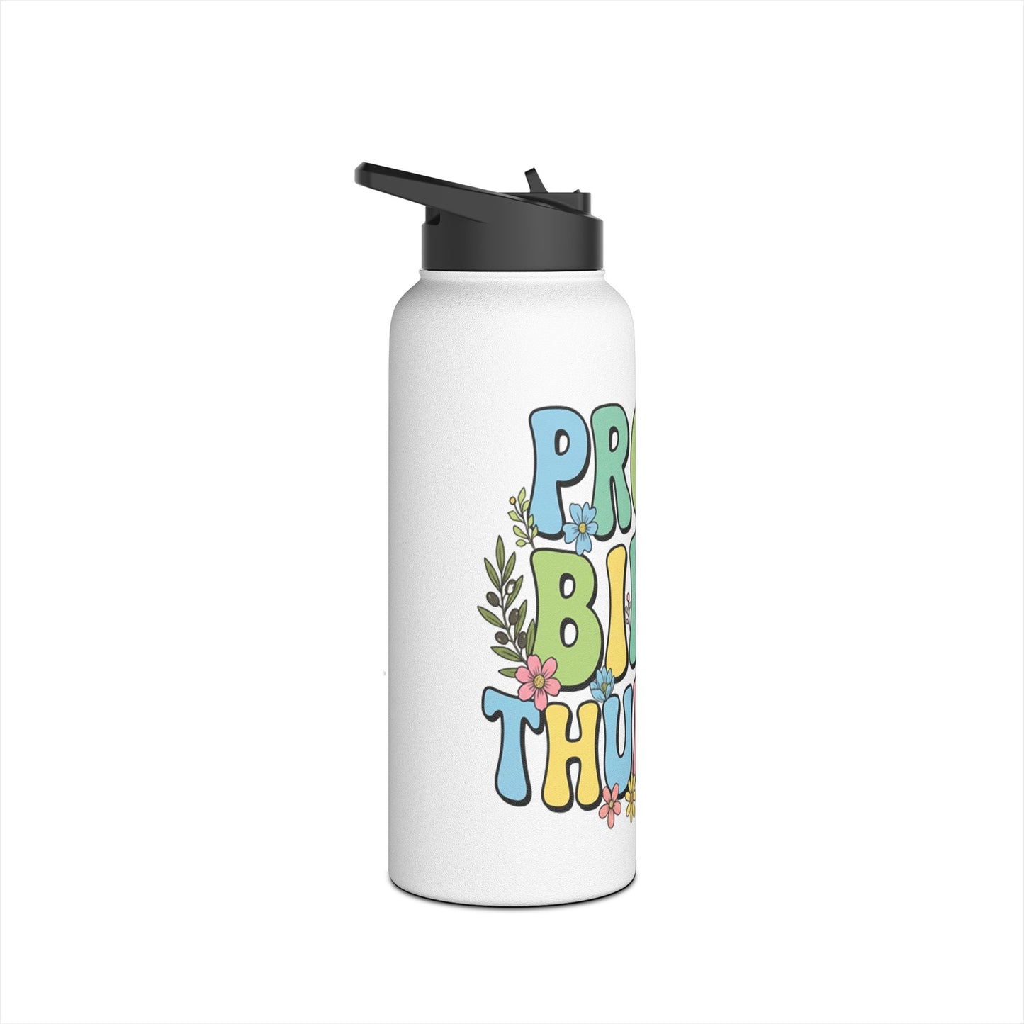 Proud Bible Thumper Multicolor Spring Easter Faith Stainless Steel Water Bottle