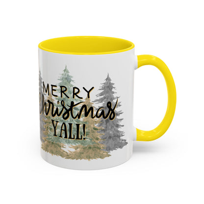 Christmas Coffee Mug, 11oz, "Merry Christmas Yall"