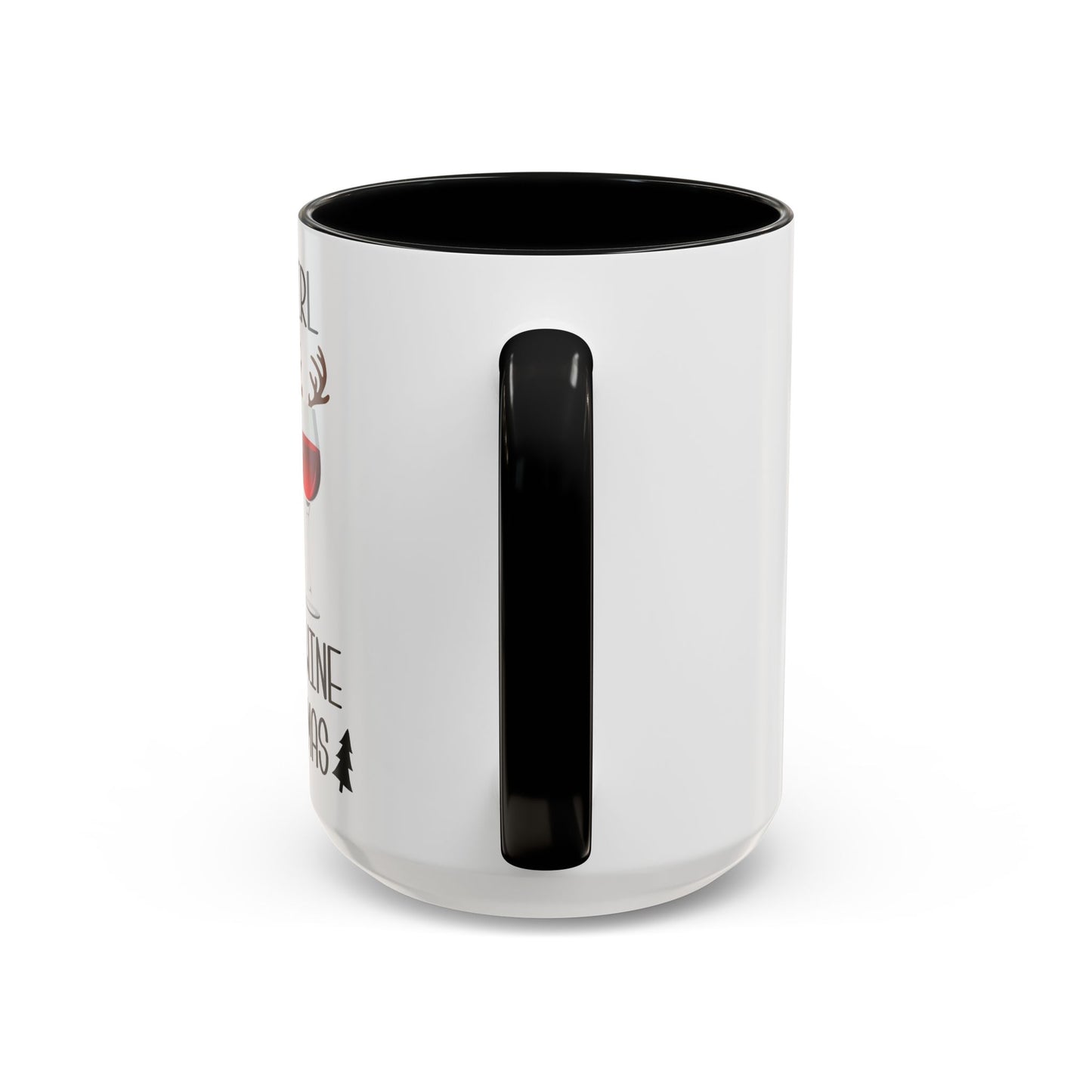 Christmas Coffee Mug, 11oz, "Just A Girl Who Loves Wine At Christmas"