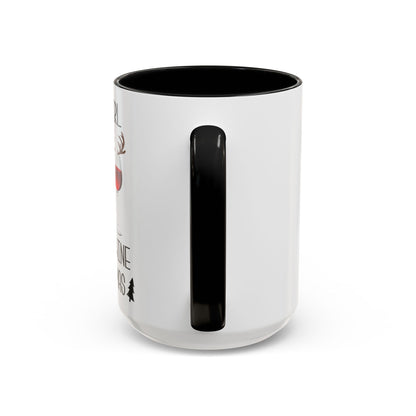 Christmas Coffee Mug, 11oz, "Just A Girl Who Loves Wine At Christmas"