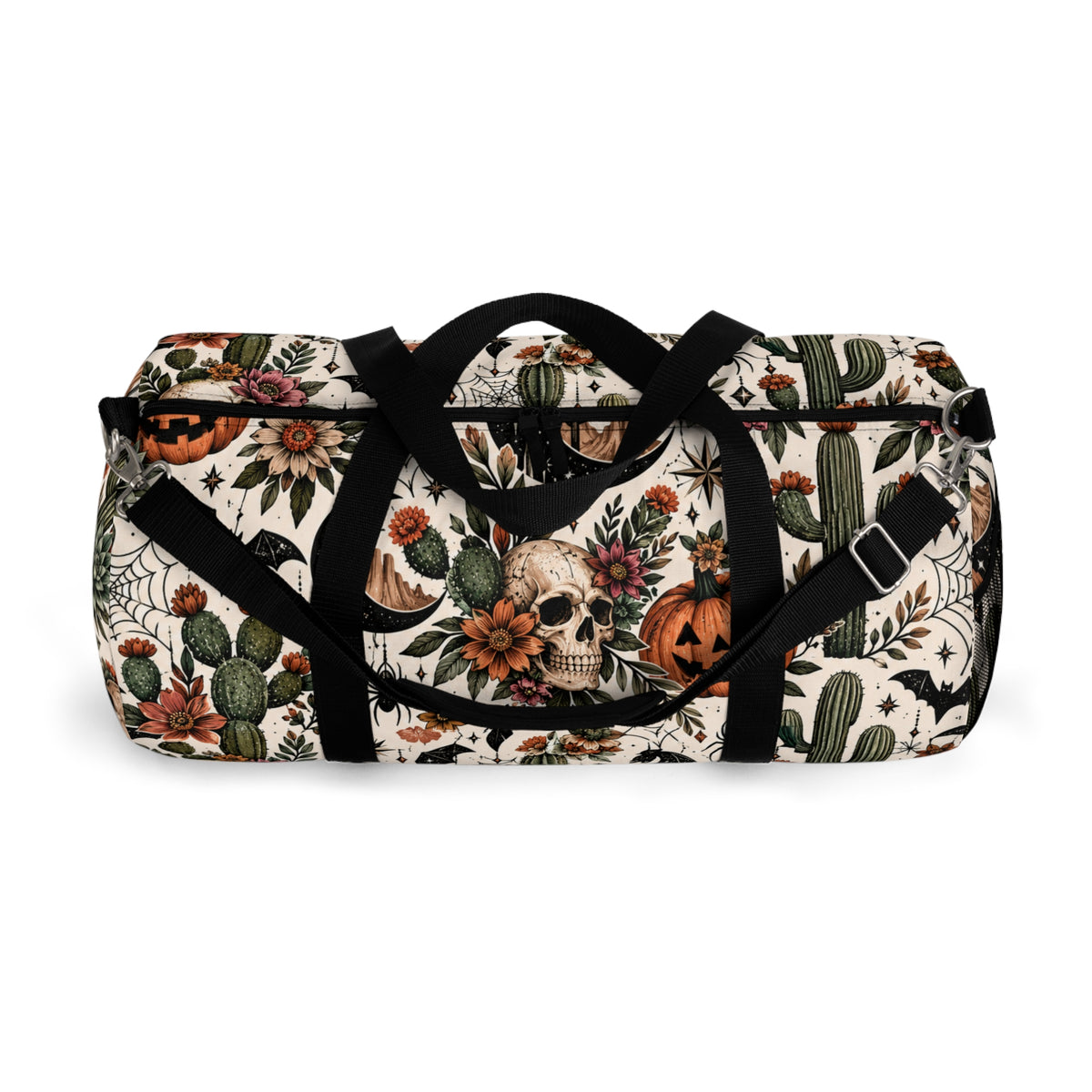 Desert Moonlight Duffel Bag | Boho Halloween Cactus Floral Travel Bag by Subbin4Sanity