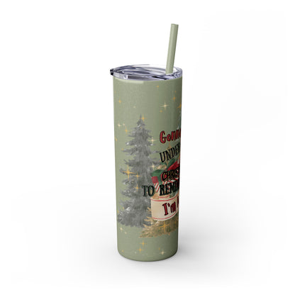Christmas Skinny Tumbler with Straw, 20oz