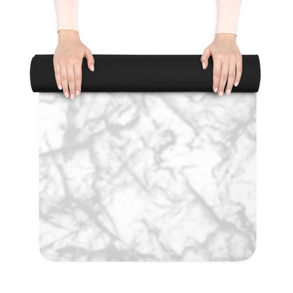 "In My Self Love Era" Rubber Yoga Mat — Marble Yoga Mat with "In My Self Love Era" Design