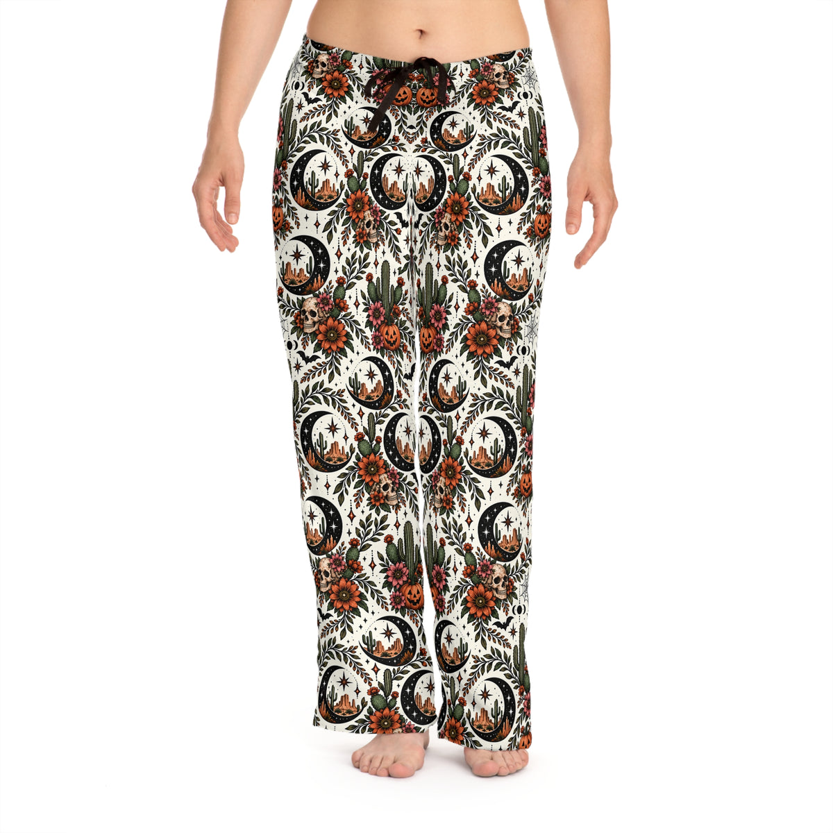 Crescent Blooms Pajama Pants | Boho Halloween Sleepwear by Subbin4Sanity