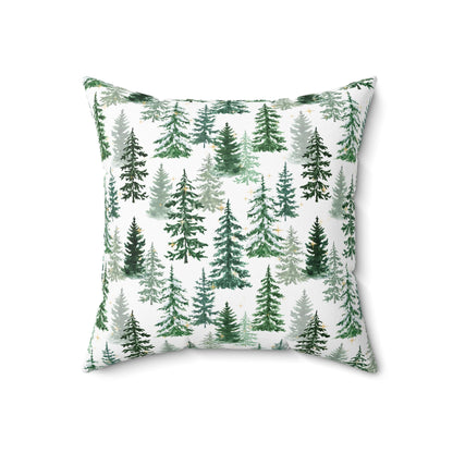 Christmas Pillowcase & Pillow Insert white with Christmas tree pattern "I'm gunna go lay under the Christmas tree so my family knows I'm a gift"
