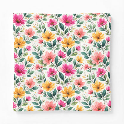 Watercolor Wildflower Garden Pattern – Splatter Bloom Collection – Comforter