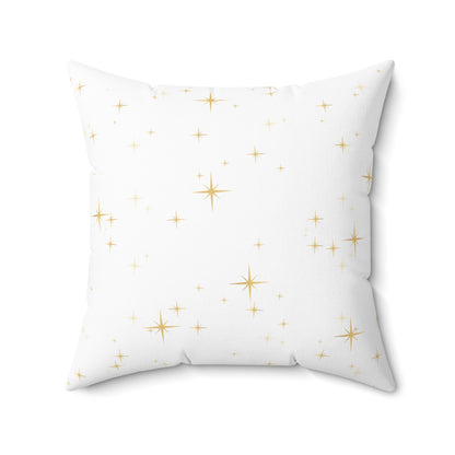 Christmas Pillowcase & Pillow Insert (White) with star pattern "merry christmas yall"