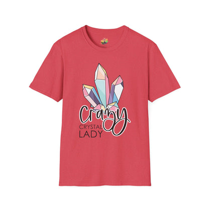 Crazy Crystal Lady Graphic T-Shirt | Funny Witchy Statement Tee by Subbin4Sanity
