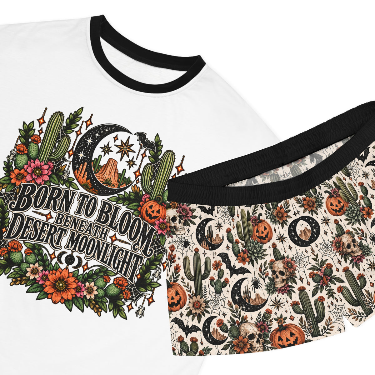 Born To Bloom Beneath Desert Moonlight Pajama Set | Boho Halloween Sleepwear by Subbin4Sanity