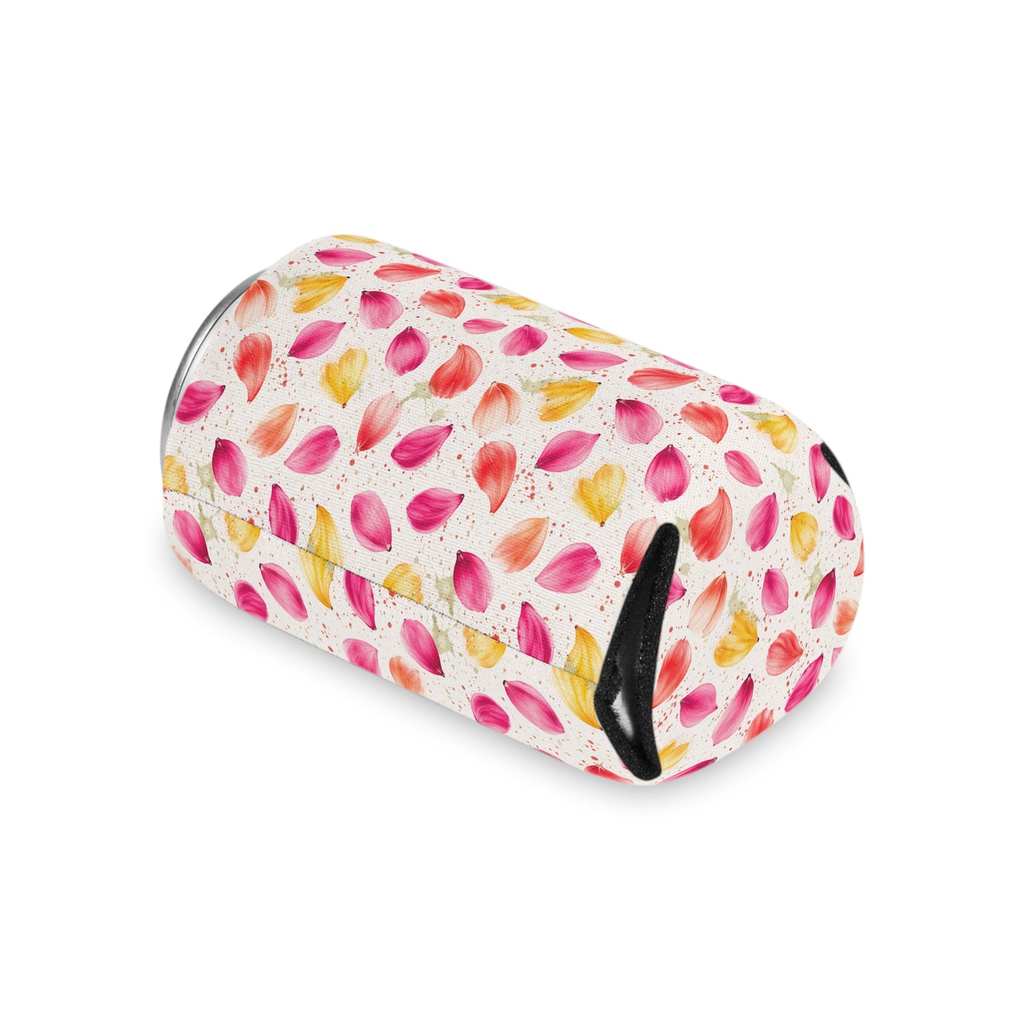 Watercolor Spring Petals Pattern – Splatter Bloom Collection — Lightweight Foam Grip Lined Koozie