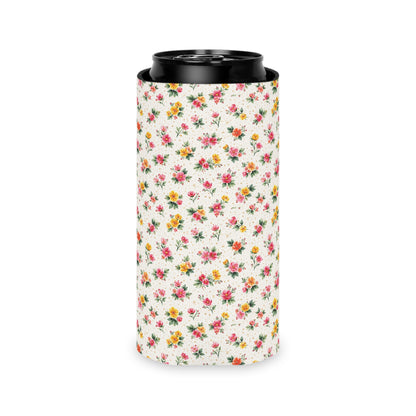 Wildflower Sprinkle Pattern – Splatter Bloom Collection — Lightweight Foam Grip Lined Koozie