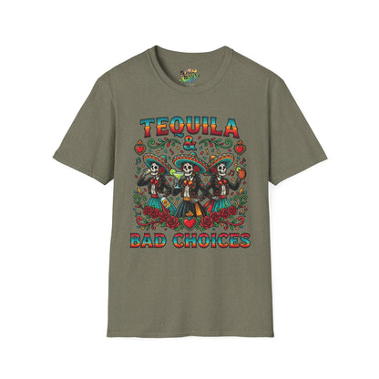 "Tequila & Bad Choices" | Unisex Softstyle T-Shirt