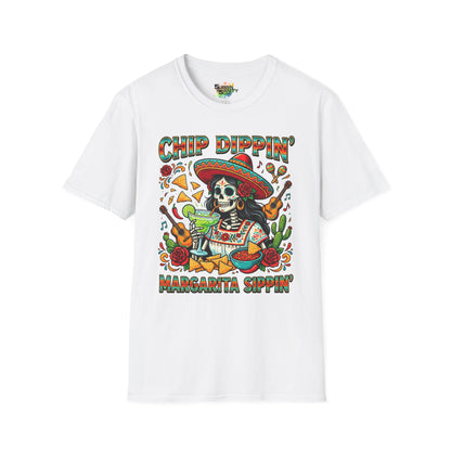 "Chip Dippin Margarita Sippin" (Square) | Unisex Softstyle T-Shirt
