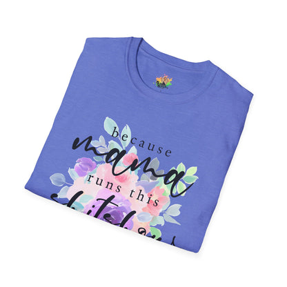 Mama Runs The Shitshow Graphic T-Shirt | Funny Mom Life Statement Tee by Subbin4Sanity