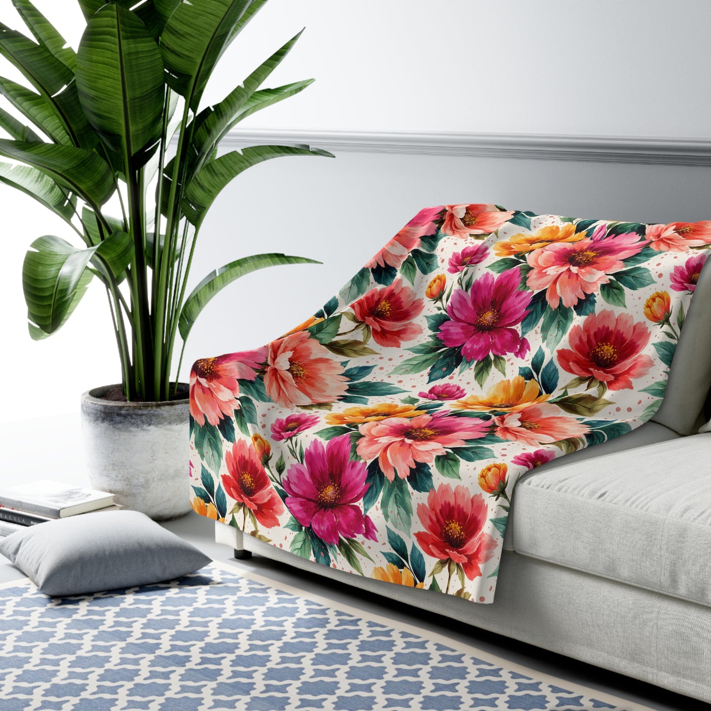 Electric Wildflower Garden Pattern – Splatter Bloom Collection – Original Seamless Design By Subbin4Sanity