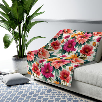 Electric Wildflower Garden Pattern – Splatter Bloom Collection – Original Seamless Design By Subbin4Sanity