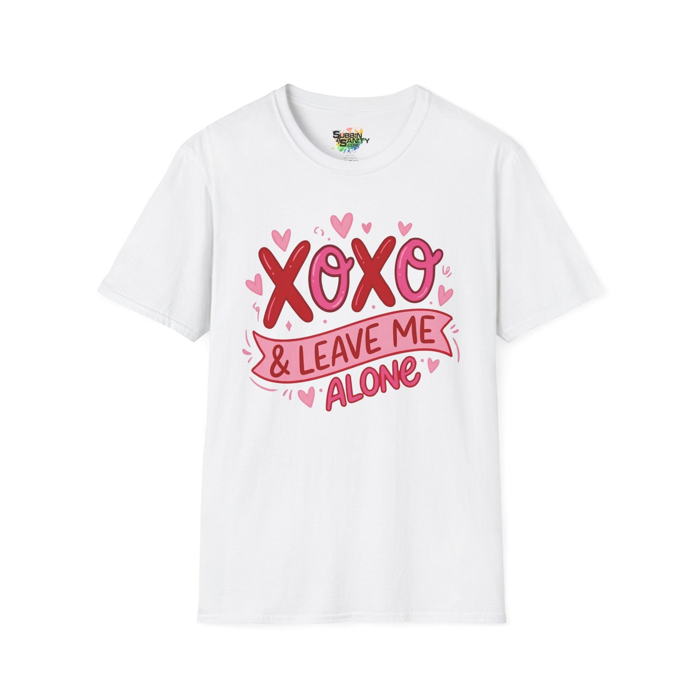 "XOXO & Leave Me Alone" Valentine T-Shirt – Cute Graphic Tee | Unisex Softstyle Valentine’s Day Shirt