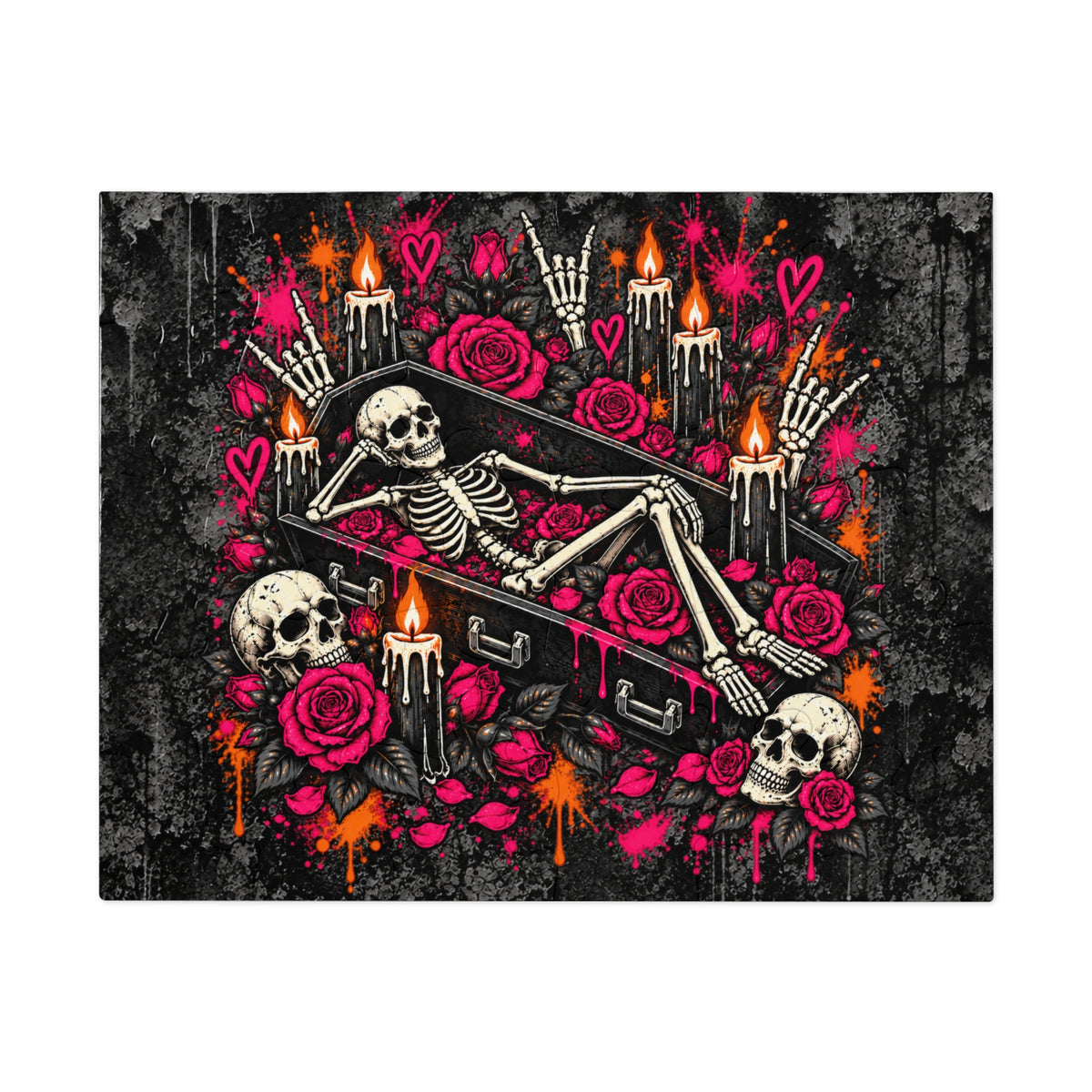 Dead & Unbothered Halloween Jigsaw Puzzle | Gothic Skeleton Statement Puzzle by Subbin4Sanity