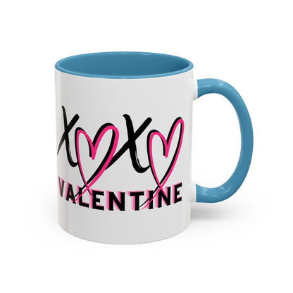 XOXO Valentine Accent Coffee Mug — 11oz & 15oz