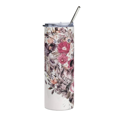 20oz Skinny Tumbler — Heart Skeleton Travel Cup